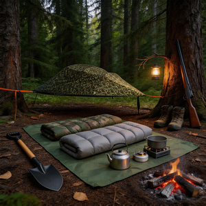 Tente <span class=keywords><strong>d</strong></span>'arbre légère pour 3-4 personnes avec moustiquaire, abri de camping imperméable et coupe-vent pour la randonnée et le trekking en plein air - Product Image 4