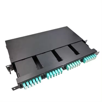 Panneau de brassage en cassette MTP/MPO pour montage en rack 1U, panneau ODF 19 pouces avec 3 modules, compatible fibre 5G/4G POE, 12 x LC Duplex