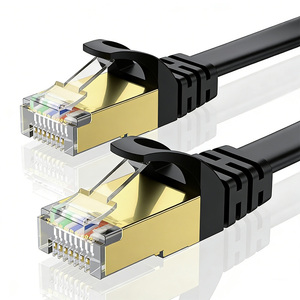 Câble Ethernet plat STP CAT7 à 8 conducteurs solides D-Sunty RJ45 0,5M-100M en cuivre pur, câble réseau LAN haute vitesse - Product Image 4