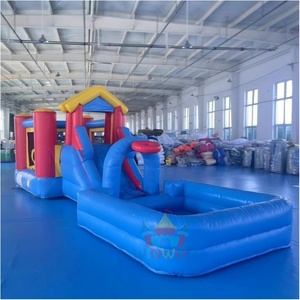 Castillo Inflable Multifuncional 5 en 1 Comercial, Tobogán Acuático <span class=keywords><strong>con</strong></span> <span class=keywords><strong>Piscina</strong></span>, Tobogán Portátil para Niños para <span class=keywords><strong>Alquiler</strong></span> - Product Image 3