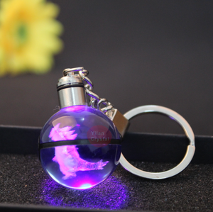 พวงกุญแจคริสตัลไทแรนิทาร์ K9 ขนาด 30 มม. แบบขายส่ง ทนทาน พร้อมสลักเลเซอร์ 3 มิติ สำหรับเป็นของขวัญวันวาเลนไทน์ - Product Image 5