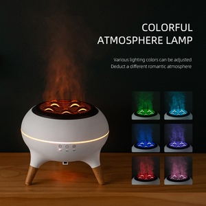 Time Remote Control <b>Humidifier</b> Household Ultrasonic Porous Atomization Fog Quantity Colorful Flame Aromatherapy Machine - Product Image 3