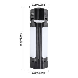 Lanterne de camping pliable 3 feuilles aimant fort 3000mAh USB <span class=keywords><strong>Rechargeable</strong></span> nuit Barbecue gril marché décrochage randonnée tente <span class=keywords><strong>lampe</strong></span> - Product Image 6