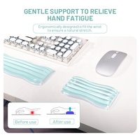 Tapis de souris de jeu en gel transparent de forme irrégulière, personnalisé, avec repose-poignet résistant à l'eau pour la maison et le bureau