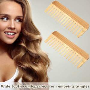 หวีไม้ไผ่ซี่ห่างแบบเป็นมิตรต่อสิ่งแวดล้อม พร้อมโลโก้แบรนด์ตามสั่ง สำหรับใช้ในบ้าน - Product Image 4