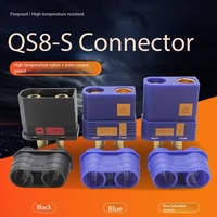 Conector Antichispas QS8-S 130A de Alta Corriente, 500V CC, IP5X, Enchufe QS para Vehículos Eléctricos, Drones y Baterías de Aeromodelismo