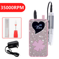 Réglage de diamant 35000 tr/min polisseuse à ongles électrique élimination de la peau morte meuleuse charge perceuse à ongles Portable