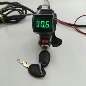 Universel 12V -84V LED Vélo Électrique Scooter Tricycle Véhicule <span class=keywords><strong>Poignée</strong></span> Doigt Pouce Accélérateur - Product Image 2