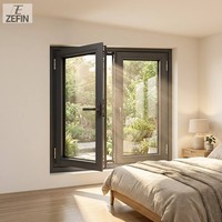 Ventana Abatible de Aluminio de Alta Seguridad Antirrobo para Residencias Privadas de Lujo