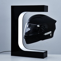 Présentoir de casque à lévitation magnétique en acrylique, rotatif et flottant, avec éclairage LED