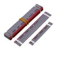 Hochleitfähiges PVC-verzinntes Kupfer 6P 2,54mm Rastermaß Flachkabel AWM2651 Rotkantiges Graues Bandkabel JST Molex Bildschirmverbindung