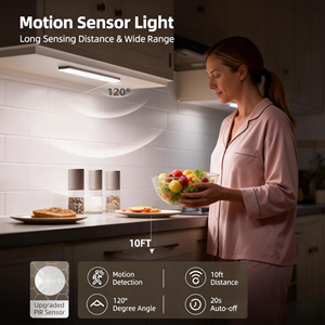<span class=keywords><strong>Luz</strong></span> Recargable para Debajo del Gabinete con Estación de Carga, <span class=keywords><strong>Luz</strong></span> Inalámbrica con Sensor de <span class=keywords><strong>Movimiento</strong></span>, 3 Colores Atenuables, Temporizador, Magnética con Control Remoto - Product Image 2