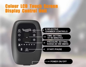 Botas de compresión de aire de recuperación deportiva eléctrica de 6 cámaras, masajeador de piernas, máquina de masaje de fisioterapia - Product Image 4