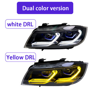 Faro LED para <span class=keywords><strong>BMW</strong></span> Serie 3 E90 <span class=keywords><strong>320i</strong></span> 325i 2005-2012, Luces Delanteras, Faro de Doble Color, Luces de Circulación Diurna Amarillas y Blancas, Conexión Plug and Play - Product Image 2