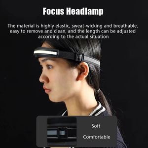 Mạnh mẽ xách tay COB đèn pha USB có thể sạc lại màu đỏ và trắng ánh sáng làm việc ánh sáng ngoài trời cắm trại câu cá đèn pha đèn pha - Product Image 5