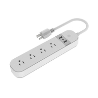 Regleta Inteligente WiFi Tuya de Alta Calidad con Puertos USB A+C, Control Remoto y Temporizador para Hogar y Oficina