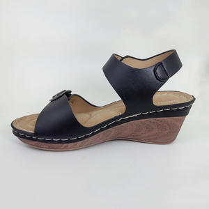 2026 신상 저렴한 가격 웨지힐 샌들 신발 PU 여성용 편안한 샌들 - Product Image 2