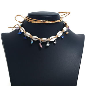 2025 nouveau coquillage conque cuir tressé tour de cou été plage femmes mode ruban Suture coquille gland naturel Agate collier - Product Image 6