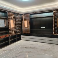 Étagère à vin en acier inoxydable personnalisée, rangement de cuisine, étagère de salon, armoire à vin et cigares à température contrôlée