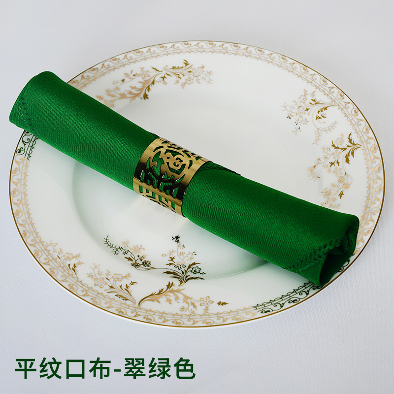 Emerald green-plain weave