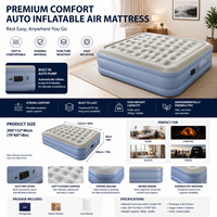Matelas Gonflable Portable Pliable pour Sol, Lit d'Appoint Personnalisable avec Pompe, Matelas Étanche de Haute Qualité pour Extérieur et Cuisine