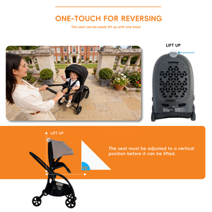 Passeggino di Lusso Land Leopard 3-in-1 con Funzione Dondolo e Sacco Nanna, Materiale in Lega, per Bambini fino a 3 Anni, Rotazione a 360° con Un Solo Pulsante - Product Image 6
