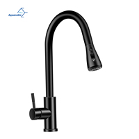 Commercial moderne RV col de cygne robinet d'évier de cuisine mitigeur tirer pulvérisateur haut Arc Design contemporain monotrou