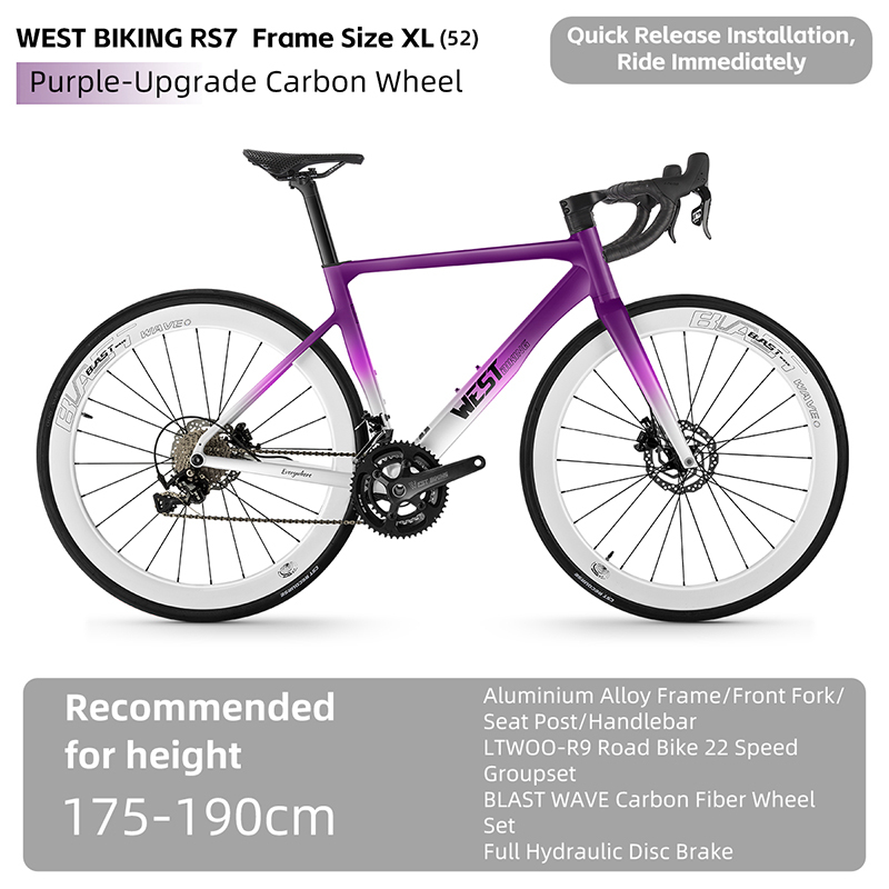 Roue en carbone violet-XL