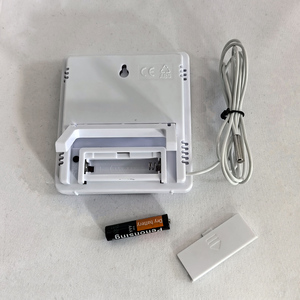 Цифровой термометр для измерения температуры и влажности в помещении и на улице с внешним датчиком, часами, будильником и большим ЖК-дисплеем - Product Image 6