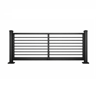 Kit de balustrade de balcon en acier inoxydable 304, barre horizontale sans verre, finition mate thermolaquée, pour villa, terrasse, rampe d'escalier, directement de l'usine