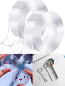 Pita perekat Nano dapat dicuci lengket silikon dua sisi kustom selotip penutup transparan tahan air - Product Image 3