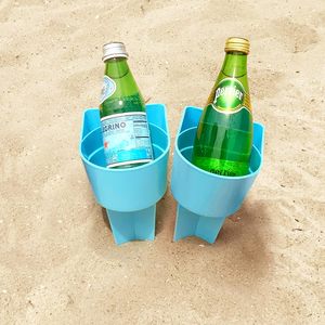 Portavasos de plástico para playa Portavasos de arena multifuncional Colores surtidos para exteriores Logotipo personalizado - Product Image 2