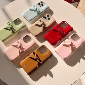 เคสมือถือหนัง PU โบว์แบบน่ารัก, เคสมือถือกันกระแทกสำหรับผู้หญิงใช้ได้กับ <span class=keywords><strong>iPhone</strong></span> 16 <span class=keywords><strong>PRO</strong></span> <span class=keywords><strong>MAX</strong></span> <span class=keywords><strong>13</strong></span> 15 <span class=keywords><strong>Pro</strong></span> <span class=keywords><strong>M</strong></span> - Product Image 3