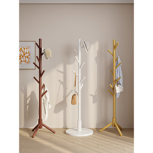 Porte-manteau en bois massif au design minimaliste, autoportant pour salon, chambre, maison, dortoir - Product Image 3