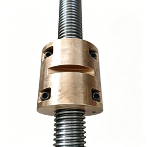 VN Custom Precision CNC Machined Trapezoidal Lead Screw and Copper Nut for Lifting <b>Platform</b> Low Speed Transmission Mechanism - Product Image 1