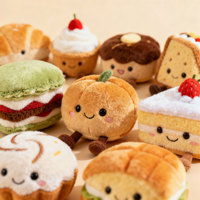Peluche Mascotte Personnalisée en Forme de Gâteau et de Pain, Ornement de Bureau, Série Thé de l'Après-midi, Jouet Doux pour Articles de Marque et Cadeaux de Boulangerie