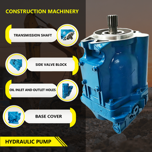 Pompe à piston hydraulique PVE21R OM-PUMP-PVE21R-15T-H 15 cannelures, soupape CVP, entrée et sortie arrière pour engins de construction - Product Image 2