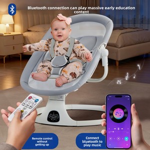 Cuna Eléctrica Plegable para Bebés, Novedad Transfronteriza, Asiento Mecedor Inteligente con Ayuda para el Sueño, Dispositivo Automático <span class=keywords><strong>de</strong></span> Calmante, Metálico - Product Image 3
