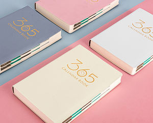 Agenda Personalizable Coolcolor de 365 Días, Cuaderno de Cuero PU Tamaño A5, Tapa Dura, Encuadernado con Pegamento, 100 Hojas Interiores, Multiusos - Product Image 5