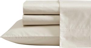 King Fitted Bed Sheet Set 100% Cotton <strong>Percale</strong> 400TC European Style Solid Customizable Color Soft Breathable Lightweight <strong>Bedding</strong> - Product Image 2