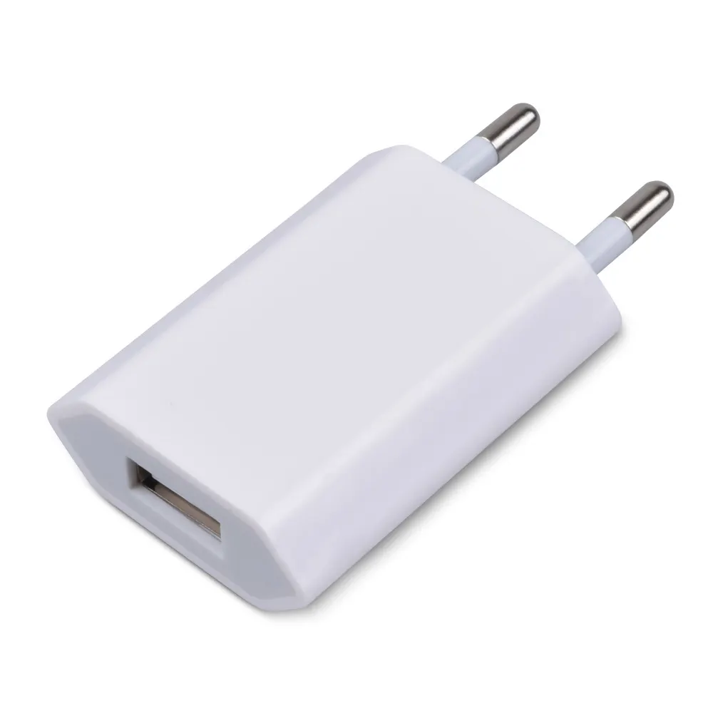 Оптовая продажа с завода, USB-адаптер 5 в 1 а с вилкой для США и ЕС, настенное зарядное устройство USB 5 Вт для iPhone, зарядное устройство для телефона