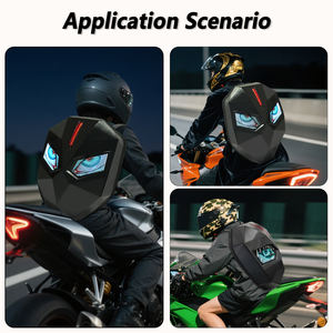 Sac à dos LED Série Knight avec écran de contrôle par application, sac à dos LED pour casque de moto, sac à dos de mode extérieur avec yeux lumineux - Product Image 6