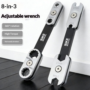 8-in-1 Double Head Wrench, Multi-size Box End & Open End Swivel Adjustable <b>Spanner</b> <b>Tool</b> - Product Image 4