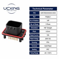 776262-1 MF130 Connecteur fil-carte 14 broches, vertical droit 180 degrés, pas de 4 mm, 5A 250V, PPA UL94 V-0, en stock, OEM ODM