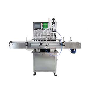 Machines de remplissage automatiques à 8 têtes pour sauces piquantes, pâtes, shampoings, savons, bouteilles en plastique, jus d'orange et miel, résistantes à la chaleur - Product Image 1