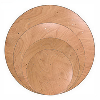 Table de banquet pliante ronde en bois simple de 152 mm pour extérieur, mariage, hôtel