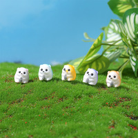 Beliebtes Design Cartoon Sieben Farben Kleine Maus & Hamster Mikro-Landschaft Harz-Figur Handwerk zur Dekoration