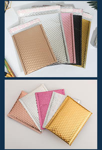 Custom Logo Colored Matte Pink Small Thermal Metallized Poly padded Bubble <b>mailing</b> <b>bags</b> Wrappiing pouches envelope - Product Image 3