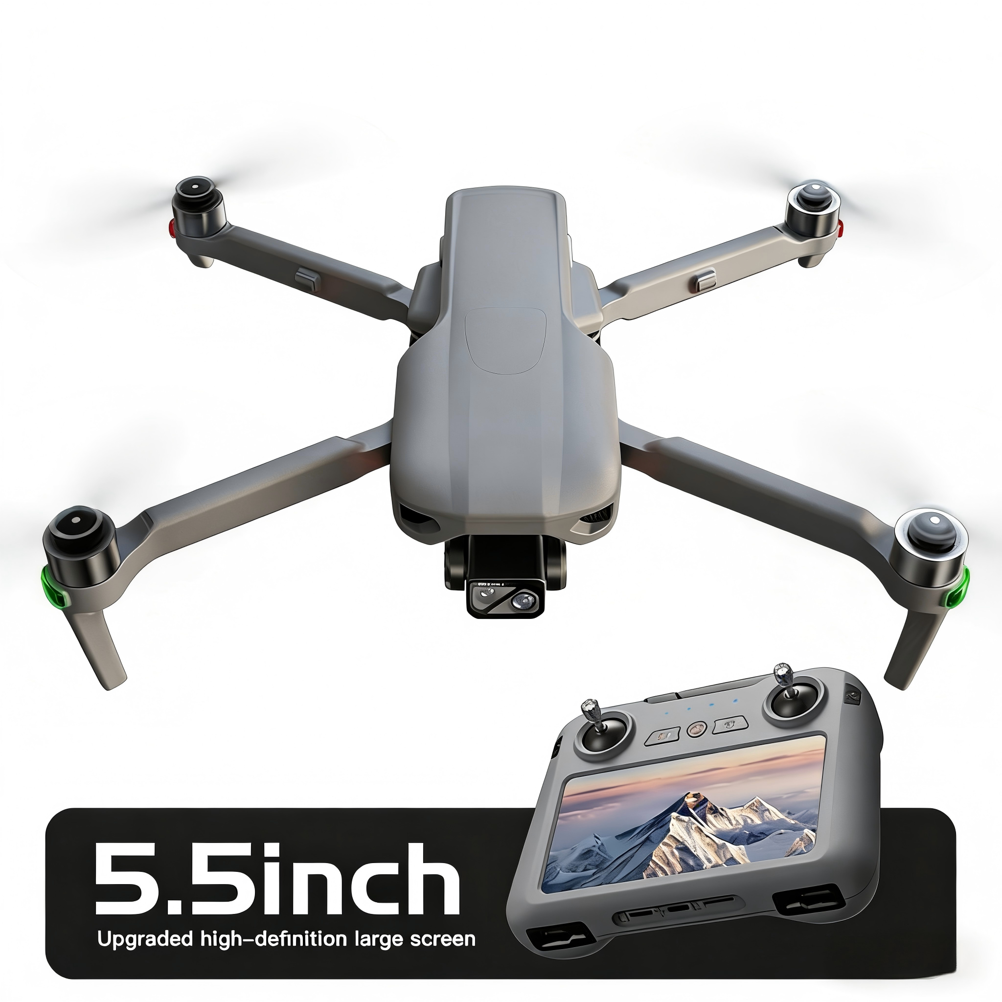 This Pro Stable Aerial Drones 019 Comes with 4K Ultra HD Camera 5.5" Screen 5G Wifi RC Quadcopter Drones for Beginner