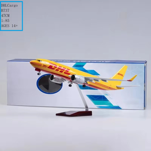 โมเดลเครื่องบินเรซิ่น โบอิ้ง 737-800F ขนาด 1/85 ความยาว 47 ซม. ลายสี DHL พร้อมล้อเหวี่ยง สำหรับตั้งโชว์ ของสะสม - Product Image 6